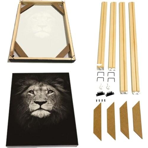 Large DIY Natural Wood Photo Frame For Canvas Paintings Modern Decorative Pictures Interior Wall Art Posters Home Hanger Decor