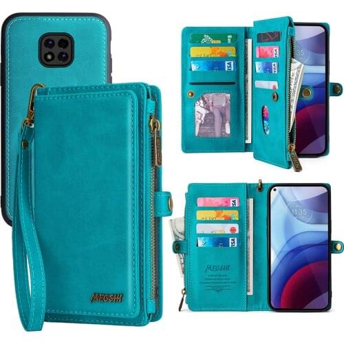Wallet PU Leather Phone Case For Motorola G7Power Power2020 Stylus2020 Power2021 Stylus2021 Play2021