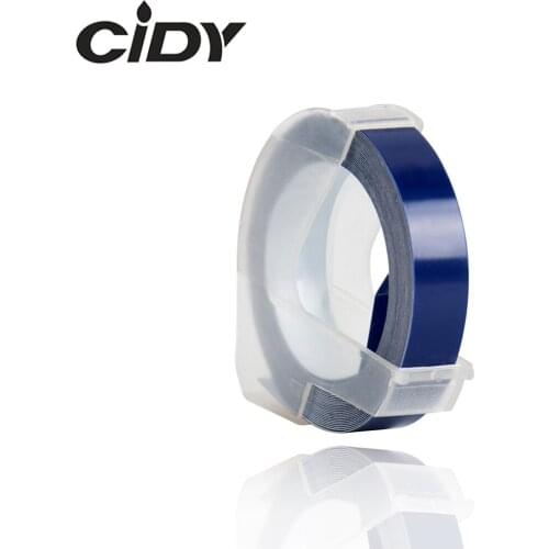 CIDY 1pcs Purple blue color Compatible for DYMO 1610 12965 label maker DYMO 3D Plastic Embossing Xpress Label 9mm*3m MOTEX E101