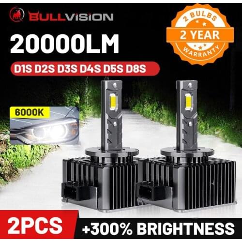 D1S D3S Led 6000K Light Bulb 20000Lm D2S D4S Light For Car Super Bright 12V High Power D5S D8S Headlight Play And Plug Ice Lamps