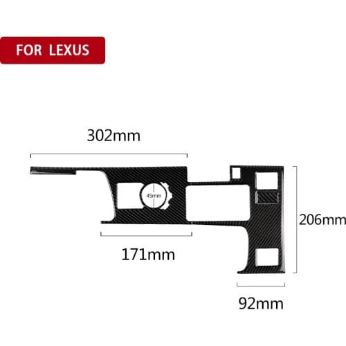 Carbon Fiber Central Control Gear Shift Panel Decorative Stickers for Lexus IS250 300H Auto Interior Car Styling Accessories