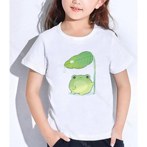 Girls Boys Cute Frog T Shirts Children Cartoon Animals Summer Kids Funny T-shirts Toddler Short Sleeves Tee Tops Gift Camiseta