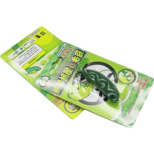 Hot Squish Squeeze Toys Green Fun Beans Mini Pendants Anti Stressball Squeeze Slow Rebound elastic Squeeze Toy for Decompression