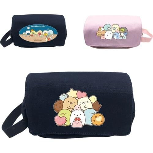 Cute Anime Sumikkogurashi Cartoon Pencil Bag Student Pencil Case Stationery Holder Organizer Pouch Collection for Boy Girl Gifts