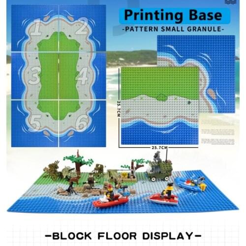 [MOC Hub] Forest Plant Printed Baseplate Compatible Major Brand Toys Island Building Block Road Track Classic Collections