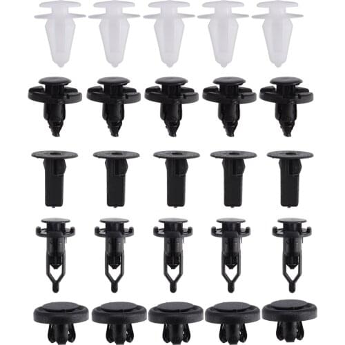 For Toyota 25pcs Plastic Push Rivet Trim Bump Panel Lock Nut Fastener Clip Set 90044-68320 For Avensis Most Models