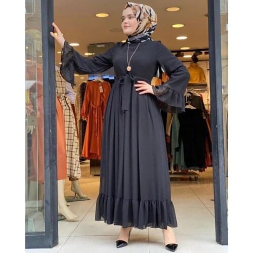 Oversized Full Muslimah Robes Musulmane Turkish Dubai Long Sleeve Big Swing Abayas Muslim Arab Worship Service Wholesale
