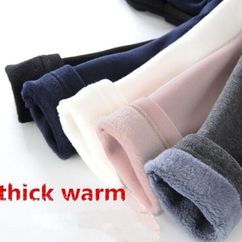 2020 New Kids Leggings for Girl Winter Trousers Baby Girl Solid Thick Leggings Children Clothes Winter Warm Skinny Pencil Pants