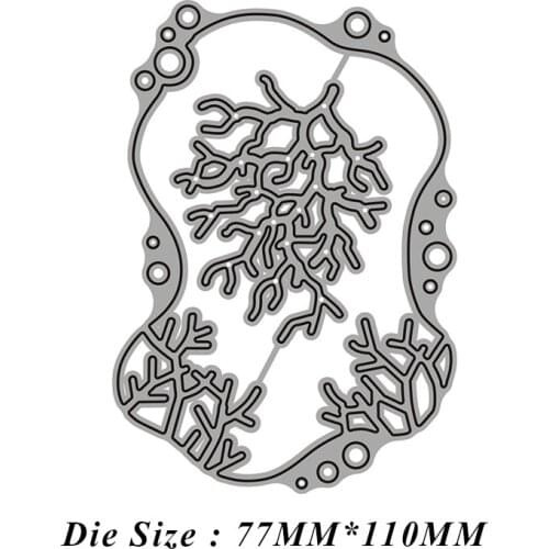 2021 New Background Frame Metal Cutting Dies DIY Scrapbooking Embossing Paper Photo Stamps Crafts Template Mould Stencils