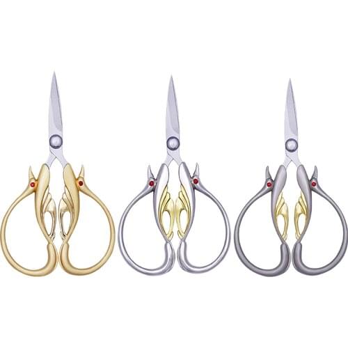 Swan Style Embroidery Scissors Stainless Steel Fabric Cutter Tailor Scissors Household Sewing Scissors Needlework Tools