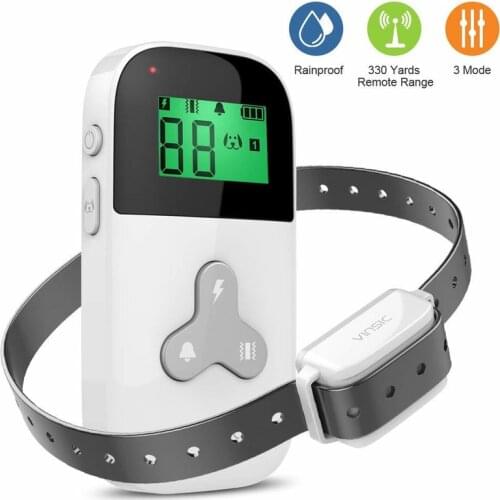 Dog Traning Collar With Remote 300 Meters Remote Control Mini Dog bark Collar for Small Large Dog with LCD Display 5 Level Shock