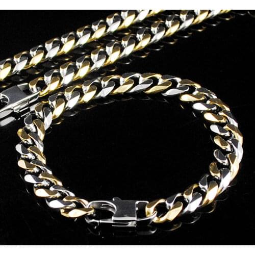 GOKADIMA Bracelet Necklace Twist Jewelry Sets Fashion Stainless Steel Wholesale WJS112