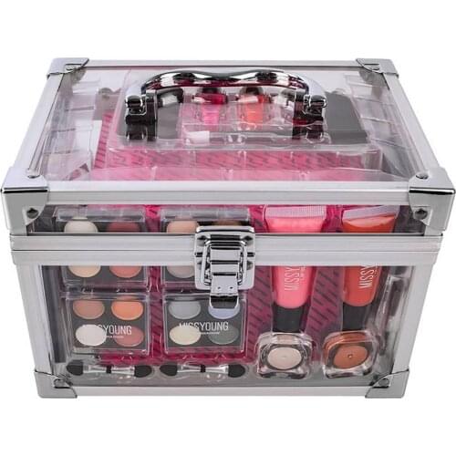 Full Professional Women For Base Make Up High Quality Beauty 29 PCS Multifunctional Make-up Gift Set Cosmetic Kit with Case