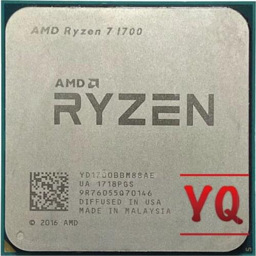 AMD R7 1700 Ryzen 7 1700 3.0 GHz Eight-Core Sixteen-Thread CPU Processor 65W YD1700BBM88AE Socket AM4