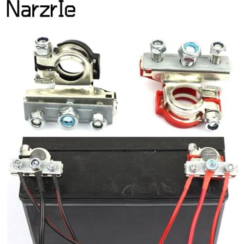 Car Battery Connector Top-Post Battery Cable Terminal with M6 M8 Screw Positive Negative Clamp Automotive Connector 1 set