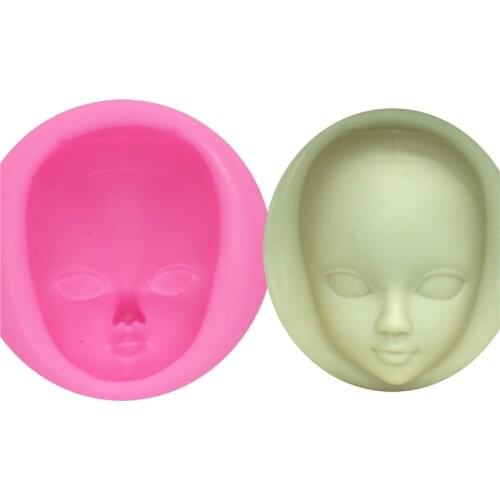 DIY Girl Face Silicone Mold Fondant Molds Cake Decorating Tools woman mask Gumpaste Mould Polymer Clay Resin Molds