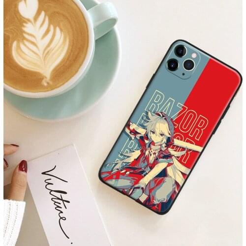Razor Genshin Impact manga anime silicone Phone Case FOR iPhone Se 6 6s 7 8 Plus X Xr Xs 11 12 Mini Pro Max Glass Cover Shell