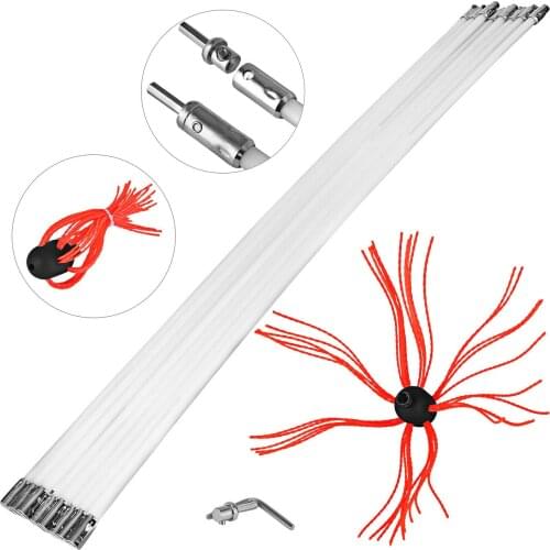 Power Sweep Flu-Flex Flexible Chimney Rods for Liners Brush Head Brass Fittings