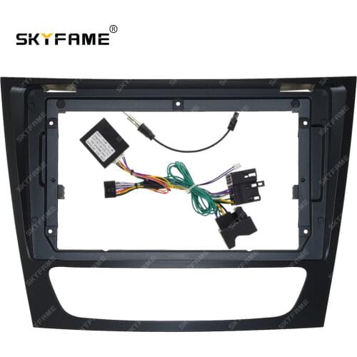 SKYFAME Car Frame Cable CANBUS For BENZ E CLASS W211 W219 CLS 2005-2009 Big Screen Audio Dash Panel Frame Fascia