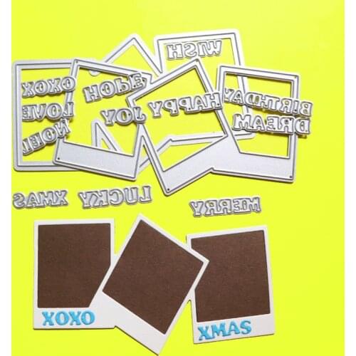 Cutting dies Polaroid shaker frame Scrapbook Cardmaking DIY Paper Craft Surprise Creation dies Metal stencil