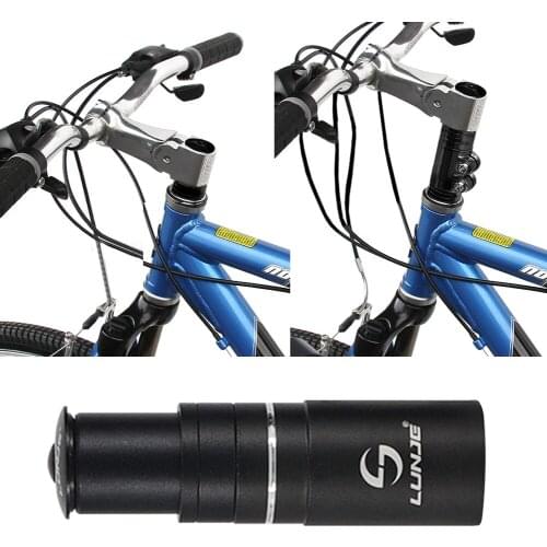 115/180/210mm Bicycle Handlebar Extender Fork Stem Rise Up Extension Heads Up Black Bike Fork Extender MTB Cycling Bike Part