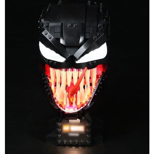 Vonado LED Lighting Set for 76187 Venom Mask Helmet Light Kit, Not Included the Building Block