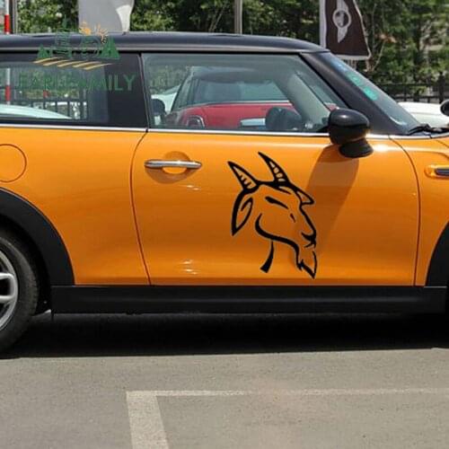 EARLFAMILY 2x Lovely Old Goat Quietly Waiting for Their Fate Funny Car Styling Car Stickers Canoe Car Cover Vinyl Decal