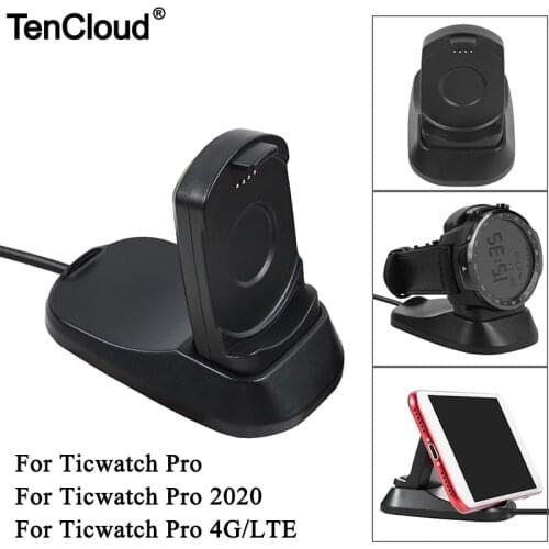 USB Charger For Ticwatch Pro 2020 Charging Cable Dock Cradle For Ticwatch Pro Wristband Magnetic Adapter SmartWatch Accessoriess