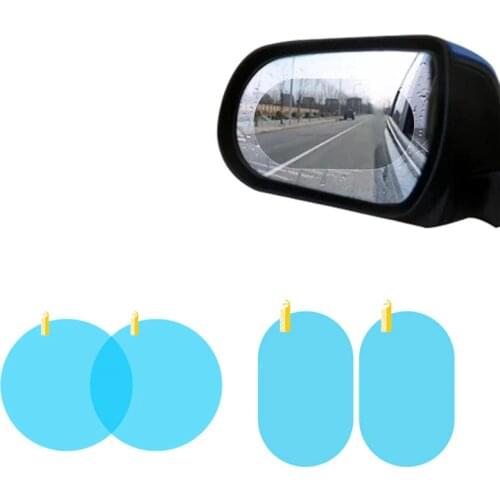 2PCS Cars Rearview Mirror Window Protective Film Car Accessories Interior Anti-Fog Membrane Waterproof Rainproof Auto Stickers