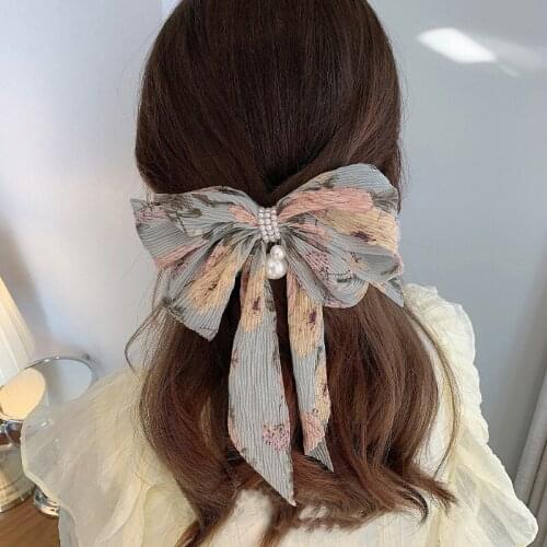 Bohiman Bow Hairpins For Girl Popular Hair Clip For Women Sweet Satin Hairgrip Hair Accessories