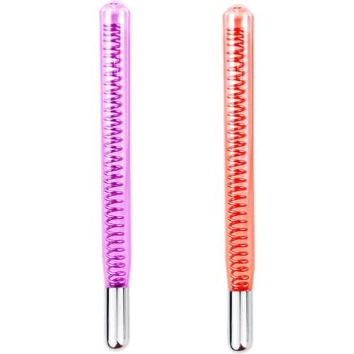 1Pcs High Frequency Facial Straight Glass Tubes Electrodes Nozzles Replacement Acne Spot Remover Orange Ray Face Care