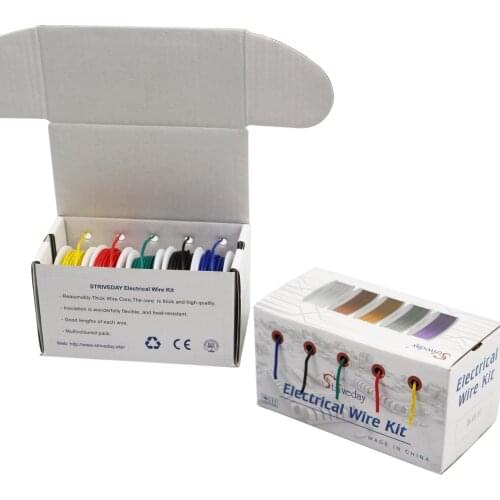 100 m / box 328 ft UL 1007 28AWG 10 color mixing box 1 box 2 pack wire and cable wire tinned copper wire UL certification