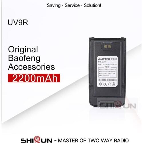 Baofeng Walkie Talkie Accessory UV9R Walkie Battery 2200mAh Waterproof Two Way Radio UV-9R Battery Original Baofeng Accessories