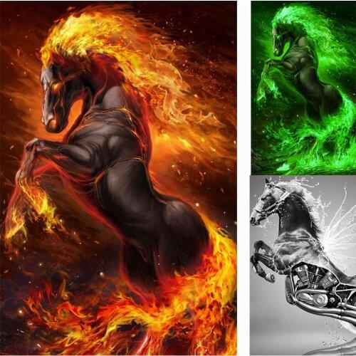 5d diamond mosaic sale horse 5d diamond painting full square /round horse diy diamond embroidery cross stitch Christmas gift