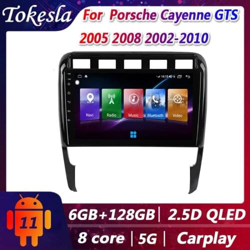 Tokesla 9" Android 11 Car Radio For Porsche Cayenne GTS Auto Central Multimedi Gps Navigation bluetooth Dvd Player 5G 2005-2010