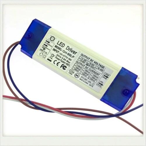 Free shipping 40W 50W 60W LED Driver 10-30x3W 600mA DC54-105V High Power LED Power Supply