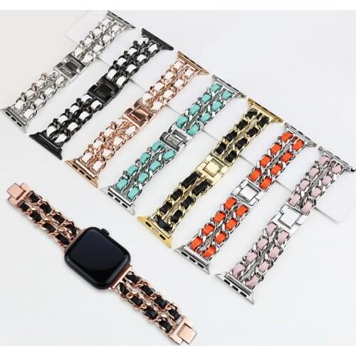 Link bracelet strap for apple watch band 40mm 38mm 44mm 42mm iwatch series 5/4/3/2/1 stainless steel Fragrance Chain Watchband