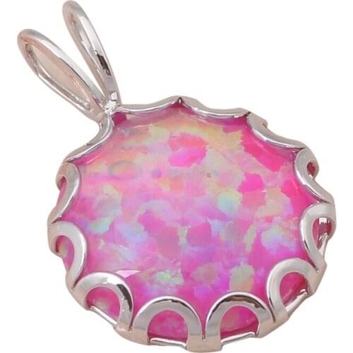 Brand Captivating Pendants for women Elegant Purple Fire Opal stamp Silver Fashion jewelry Pendants for wedding OP488A