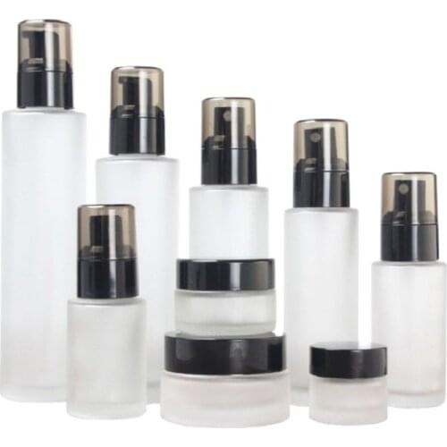 Spray Bottle Black Cover Square Shape Empty Kонтейнер Packaging Container Refillable Makeup Remover Travel Bottles 8pcs/lot