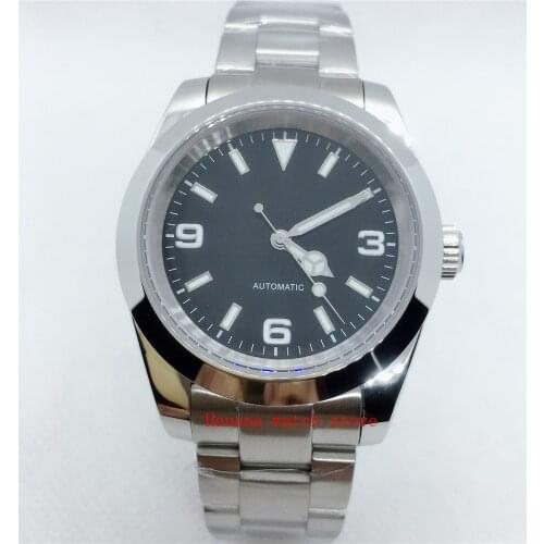 Polished Self Winding Men Watch BLIGER Nologo Dial MIYOTA Movement Mental Strap 39mm