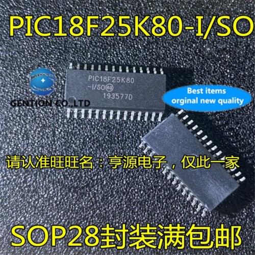 5Pcs PIC18F25K80 PIC18F25K80-I/SO SOP-28 Microcontroller chip in stock 100% new and original