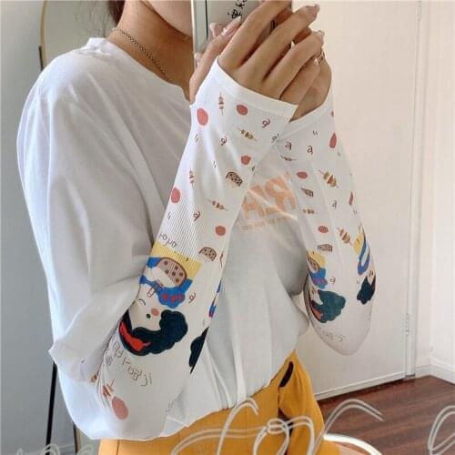 Ins Style Arm Sleeves Ice Fabric Breathable Quick Dry Running Sportswear Sun UV Protection Long Arm Cover Cycling Arm Sleeves