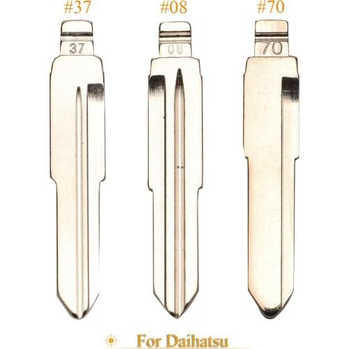 Kutery 10pcs #08 #37 #70 Replacement Remote Car Key Blade For Daihatsu Charade Copen Cuore Uncut Key Blank