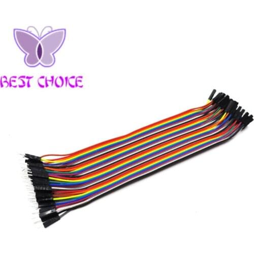 40pcs in Row Dupont Cable 20cm 2.54mm 1pin 1p-1p Female to Male jumper wire for Arduino