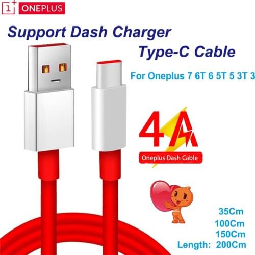 OnePlus 7 Pro Dash Charger Cable 4A Type-c Cable For OnePlus 6 5T 5 3T 3 Mobile Phone USB3.1 Data Charge 4A Dash Cable 1M1.5M2M