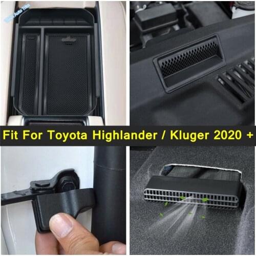 Lapetus Fit For Toyota Highlander / Kluger 2020 2021 2022 Armrest Box Secondary Storage Pallet Tray Container Case Accessories