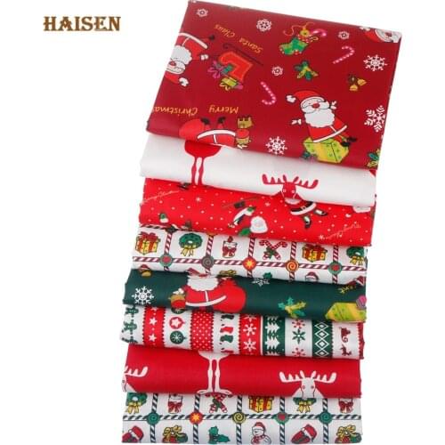 Cartoon Christmas Series Twill Cotton Fabric Printed Cloth For Handmade DIY Sewing Quilting Baby&Child Textile Material,By Meter