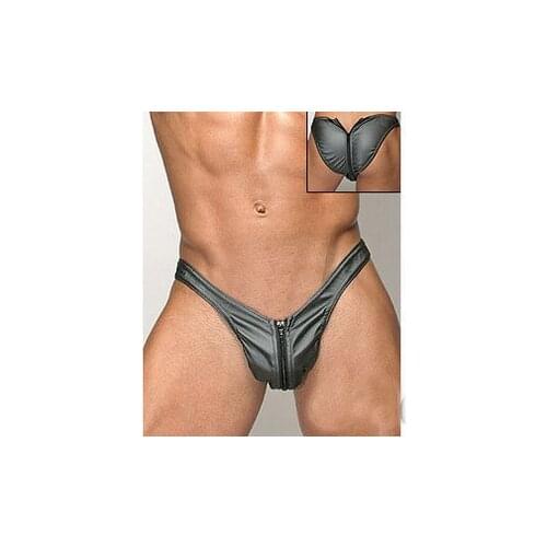 Mens' Panty Newest Brand Thongs Front Black Zip Underwear Sexy Male G-string Gay Jockstrap Underwears Sexy Men Clothing