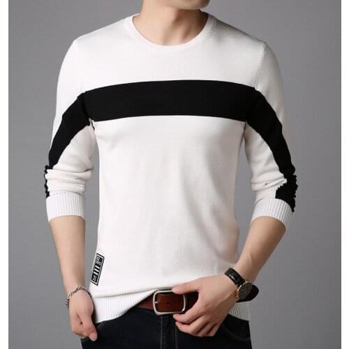 2020 Korean Fashion Autumn Winter Warm Slim Warm Sweaters Leisure O-neck Pullover Men Top Sweater Men Brand Clothing