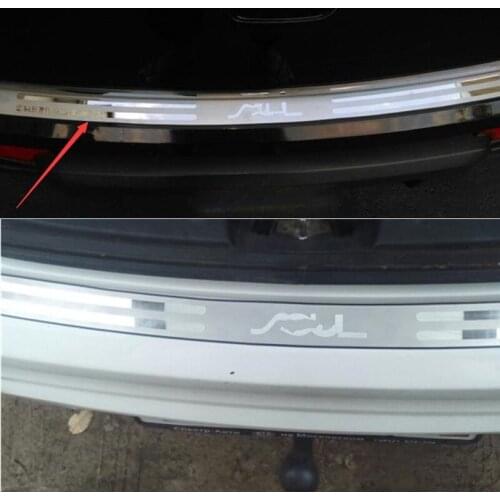 For KIA SOUL 2009- 2010 REAR BUMPER PROTECTION boot SILL cover PLATE Panel STEP ACCESSORIES